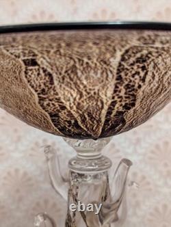 Hand Blown Murano Venetian Art Glass Goblet Applied Sea Creature