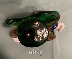 Hand Blown Murano Vintage Glass Clown Large Figurine 10X4