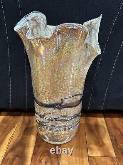 Hand Blown Studio Art Murano Handkerchief Vase