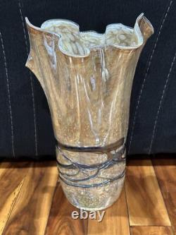 Hand Blown Studio Art Murano Handkerchief Vase