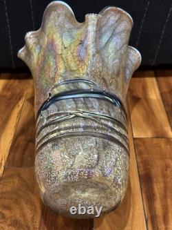 Hand Blown Studio Art Murano Handkerchief Vase