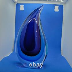 Hand Blown Teardrop Art Glass Sculpture Home Decor. 4 shades Sommerso Murano