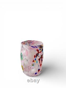 Hand blown Murano Goti drinking glasses set 6, Mix Color made Murano