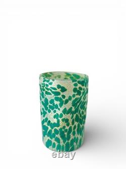 Hand blown Murano drinking glasses set tumblers glass color made in Italy Murano