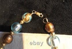 Hand blown Murano glass beads necklace