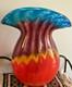Hand blown Murano glass, multi-coloredVase