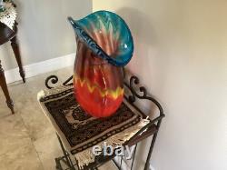 Hand blown Murano glass, multi-coloredVase