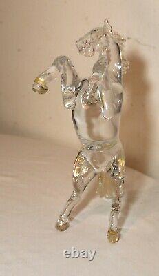 Hand blown PINO SIGNORETTO gold flek horse Italian Murano art glass sculpture