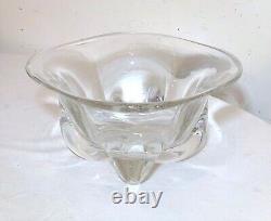 High quality vintage hand blown clear glass Italian centerpiece bowl Murano