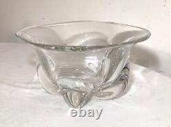 High quality vintage hand blown clear glass Italian centerpiece bowl Murano