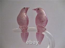 Hollywood Regency Formia Vetri de Murano Art Glass Love Birds Sculpture Italy