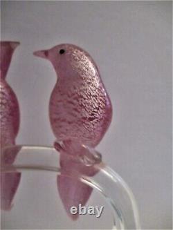 Hollywood Regency Formia Vetri de Murano Art Glass Love Birds Sculpture Italy