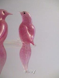 Hollywood Regency Formia Vetri de Murano Art Glass Love Birds Sculpture Italy