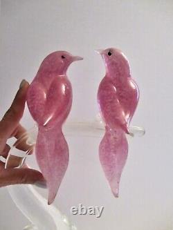 Hollywood Regency Formia Vetri de Murano Art Glass Love Birds Sculpture Italy