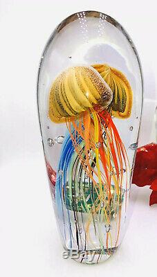 Huge! 13 Murano Elio Raffael Italian Art Glass Sculpture Ocean Life Jellyfish