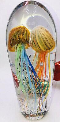 Huge! 13 Murano Elio Raffael Italian Art Glass Sculpture Ocean Life Jellyfish