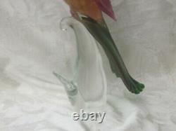 Huge Murano Art Glass Bird Of Paradise Figurine VINTAGE EX! 18