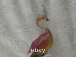 Huge Murano Art Glass Bird Of Paradise Figurine VINTAGE EX! 18