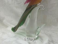 Huge Murano Art Glass Bird Of Paradise Figurine VINTAGE EX! 18