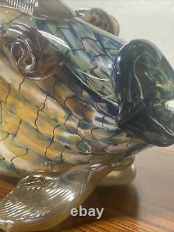 Huge Murano Glass Fish Mystery Artist Singed Sculpture Estate Fresh