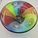 Huge Murano Millefiori Art Glass Bowl Hand Blown Rainbow Silver Fleck 18
