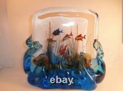 Huge Signed Murano Glass Aquarium Stunning! Seguso Raffaeli