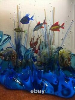 Huge Signed Murano Glass Aquarium Stunning! Seguso Raffaeli