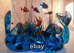 Huge Signed Murano Glass Aquarium Stunning! Seguso Raffaeli