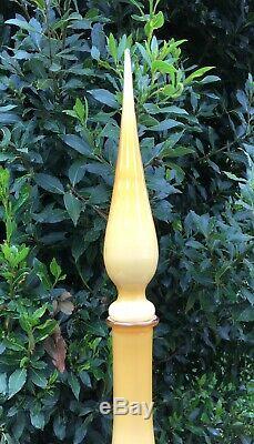 Huge Vintage Mid Century Murano Cased Art Glass Studio Genie Bottle Decanter