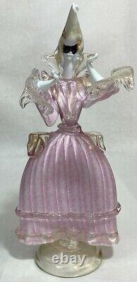 Huge Vintage Murano Masquerade Figure 15 3/4 Inches Tall Great Shape