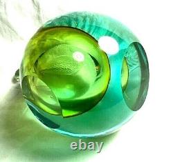 Huge Vintage Salviati Murano Hand Blown Art Glass Fruit Paperweight Pear