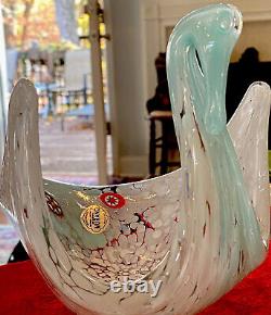 ITALIAN MURANO GLASS SWAN, DEI MAESTRI DI, Made by Techniques of MURANO MASTERS