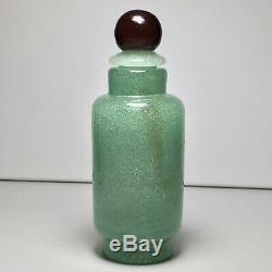 Important Carlo Scarpa 1930s Bollicine Art Glass Flask Bottle for Venini