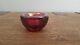 Important Small Carlo Scarpa Venini Bowl in Red Iridescent Glass