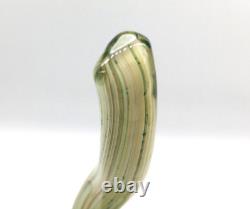 Incredible Murano Sculpture Clear Base Hand Blown Green Modern Art