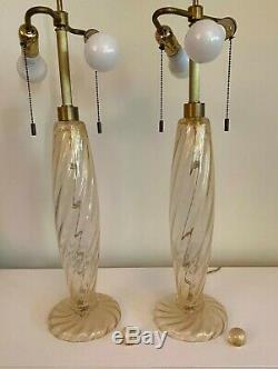 Italian Hand Blown Murano Glass Lamps by John Hutton for Donghia