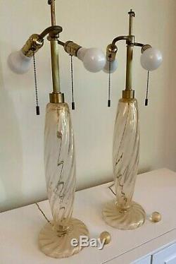Italian Hand Blown Murano Glass Lamps by John Hutton for Donghia