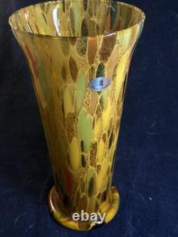 Italian Hand Blown Murano Glass Vase Maestri Vetrai Large Art Glass