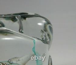 Italian Murano Glass Aquarium Pair, Fish Blocks, Bookends, Paperweights