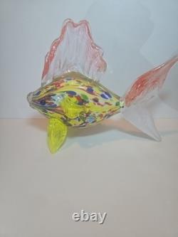 Italian Murano Hand Blown Glass, By Dante Veni, Signed On Left Side Near Back