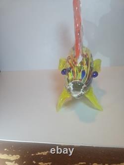 Italian Murano Hand Blown Glass, By Dante Veni, Signed On Left Side Near Back