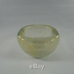 Italian Murano Venini Carlo Scarpa Glass Bowl, Dish Bollicine, Gold