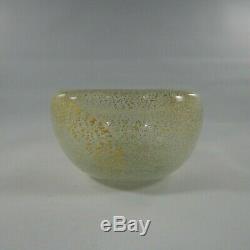 Italian Murano Venini Carlo Scarpa Glass Bowl, Dish Bollicine, Gold