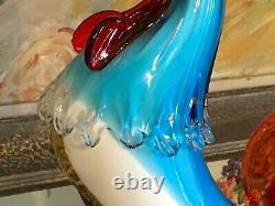 Italian Venetian Murano Colorful a Glass Rooster Found in France Vintage