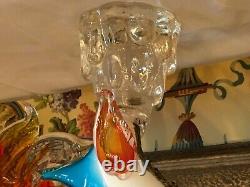 Italian Venetian Murano Colorful a Glass Rooster Found in France Vintage