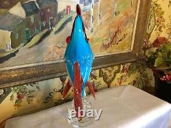 Italian Venetian Murano Colorful a Glass Rooster Found in France Vintage