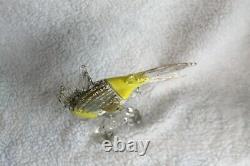 L\uD83D\uDC40K Vtg Yellow Silver Gold Tropical Fish Murano Italian Art Glass Figurine