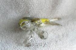 L\uD83D\uDC40K Vtg Yellow Silver Gold Tropical Fish Murano Italian Art Glass Figurine