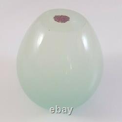 LABELLED Archimede Seguso Alabastro Green Glass Ovoid Vase