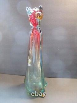 LARGE 14 MURANO Italy Art Glass Figure Dog Multicolor Hand Blown C73